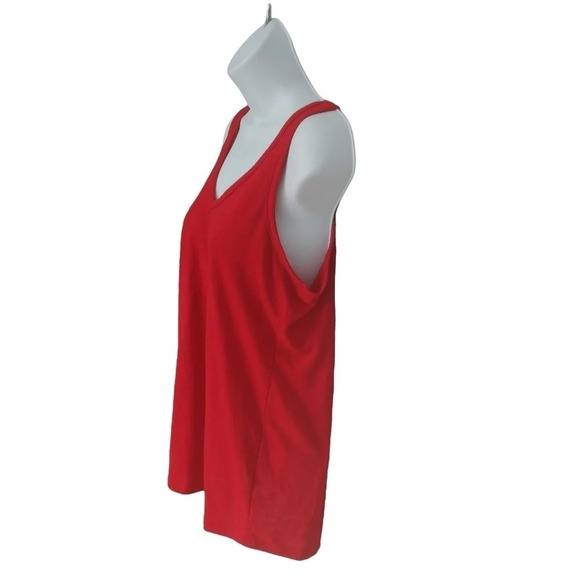 ACX Workout/Exercise Tank Top Red Semi-Sheer Lightweight M - Picture 4 of 6